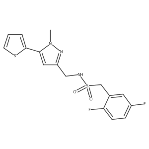 1-(2,5-difluorophenyl)-N-((1-methyl-5-(thiophen-2-yl)-1H-pyrazol-3-yl)methyl)methanesulfonamide Structure