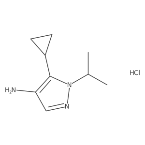 5-cyclopropyl-1-(propan-2-yl)-1H-pyrazol-4-amine hydrochloride Structure