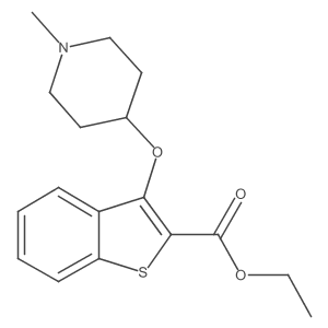 Ethyl 3-(1-methylpiperidin-4-yl)oxy-1-benzothiophene-2-carboxylate Structure