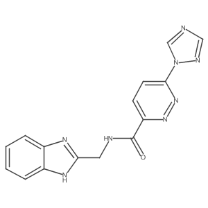 N-((1H-benzo[d]imidazol-2-yl)methyl)-6-(1H-1,2,4-triazol-1-yl)pyridazine-3-carboxamide Structure