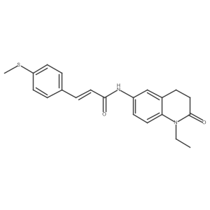 (E)-N-(1-ethyl-2-oxo-1,2,3,4-tetrahydroquinolin-6-yl)-3-(4-(methylthio)phenyl)acrylamide Structure