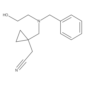 2-[1-[[Benzyl(2-hydroxyethyl)amino]methyl]cyclopropyl]acetonitrile结构式