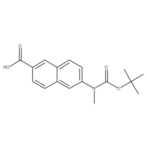 6-{[(Tert-butoxy)carbonyl](methyl)amino}naphthalene-2-carboxylic acid结构式