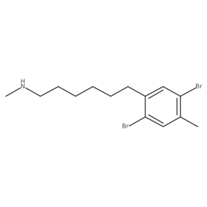Benzenehexanamine, 2,5-dibromo-N,4-dimethyl- Structure