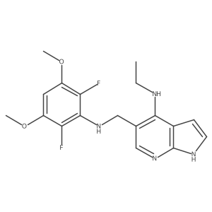 5-(((2,6-Difluoro-3,5-dimethoxyphenyl)amino)methyl)-N-ethyl-1h-pyrrolo[2,3-b]pyridin-4-amine结构式
