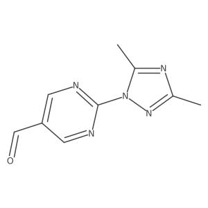 2-(Dimethyl-1H-1,2,4-triazol-1-YL)pyrimidine-5-carbaldehyde Structure
