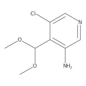 5-Chloro-4-(dimethoxymethyl)pyridin-3-amine结构式