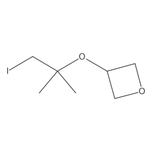 3-[(1-Iodo-2-methylpropan-2-yl)oxy]oxetane Structure