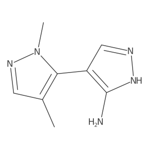 2,4-dimethyl-1'H,2H-3,4'-bipyrazol-5'-amine结构式