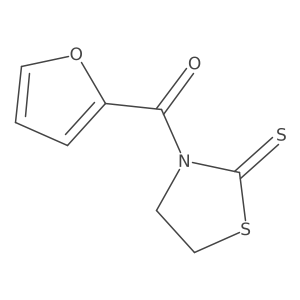 3-(Furan-2-carbonyl)-1,3-thiazolidine-2-thione结构式