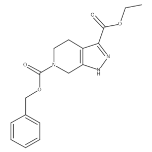 6-Benzyl 3-ethyl 4,5-dihydro-1H-pyrazolo[3,4-c]pyridine-3,6(7H)-dicarboxylate结构式