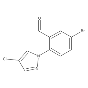 5-Bromo-2-(4-chloro-1H-pyrazol-1-yl)benzaldehyde Structure
