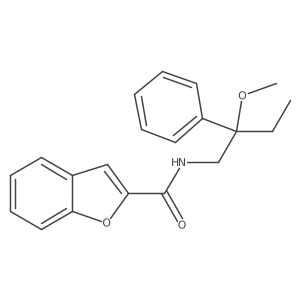 N-(2-methoxy-2-phenylbutyl)benzofuran-2-carboxamide结构式