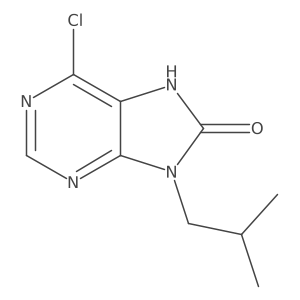 6-Chloro-9-isobutyl-7H-purin-8(9H)-one Structure