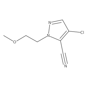 4-Chloro-1-(2-methoxyethyl)-1H-pyrazole-5-carbonitrile Structure