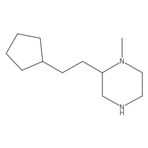 2-(2-Cyclopentylethyl)-1-methylpiperazine Structure