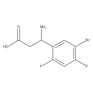 3-Amino-3-(5-bromo-2,4-difluorophenyl)propanoic acid结构式