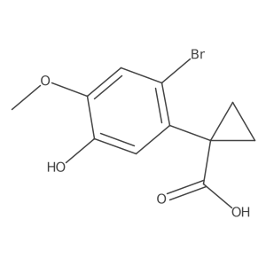 1-(2-Bromo-5-hydroxy-4-methoxyphenyl)cyclopropane-1-carboxylic acid Structure
