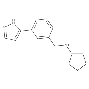 Cyclopentyl-[3-(2H-pyrazol-3-yl)-benzyl]-amine Structure