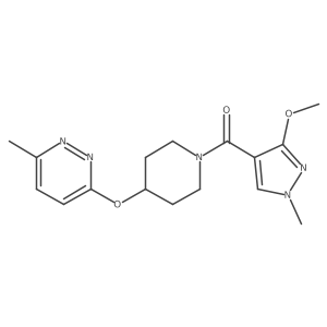 (3-methoxy-1-methyl-1H-pyrazol-4-yl)(4-((6-methylpyridazin-3-yl)oxy)piperidin-1-yl)methanone Structure