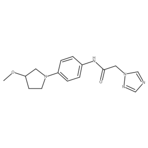 N-(4-(3-methoxypyrrolidin-1-yl)phenyl)-2-(1H-1,2,4-triazol-1-yl)acetamide Structure