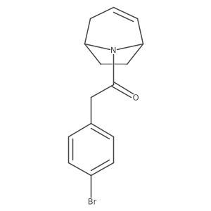 1-((1R,5S)-8-azabicyclo[3.2.1]oct-2-en-8-yl)-2-(4-bromophenyl)ethanone结构式
