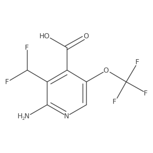 2-Amino-3-(difluoromethyl)-5-(trifluoromethoxy)isonicotinic acid结构式