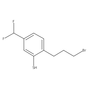 2-(3-Bromopropyl)-5-(difluoromethyl)thiophenol结构式