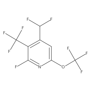 4-(Difluoromethyl)-2-fluoro-6-(trifluoromethoxy)-3-(trifluoromethyl)pyridine Structure