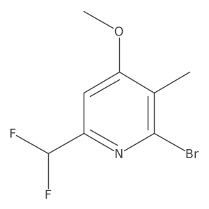 2-Bromo-6-(difluoromethyl)-4-methoxy-3-methylpyridine结构式