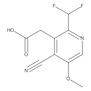 2-(4-Cyano-2-(difluoromethyl)-5-methoxypyridin-3-yl)acetic acid结构式
