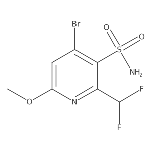 4-bromo-2-(difluoromethyl)-6-methoxy-pyridine-3-sulfonamide Structure