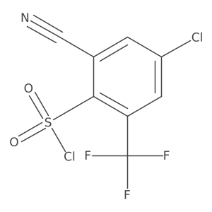 4-Chloro-2-cyano-6-(trifluoromethyl)benzene-1-sulfonyl chloride Structure