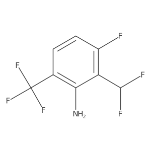 Benzenamine, 2-(difluoromethyl)-3-fluoro-6-(trifluoromethyl)- Structure