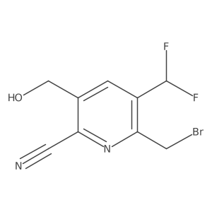 2-(Bromomethyl)-6-cyano-3-(difluoromethyl)pyridine-5-methanol Structure