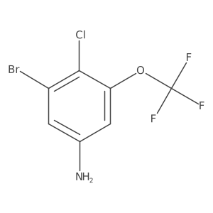 3-Bromo-4-chloro-5-(trifluoromethoxy)aniline Structure