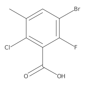 3-Bromo-6-chloro-2-fluoro-5-methylbenzoic acid Structure