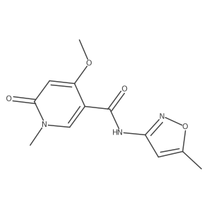 4-methoxy-1-methyl-N-(5-methylisoxazol-3-yl)-6-oxo-1,6-dihydropyridine-3-carboxamide结构式