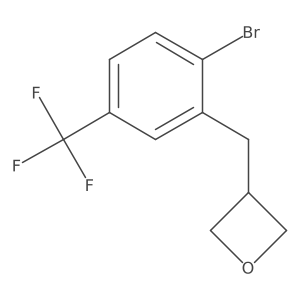 3-(2-Bromo-5-(trifluoromethyl)benzyl)oxetane Structure