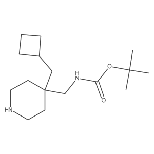 tert-Butyl [4-(cyclobutylmethyl)piperidin-4-yl]methylcarbamate Structure