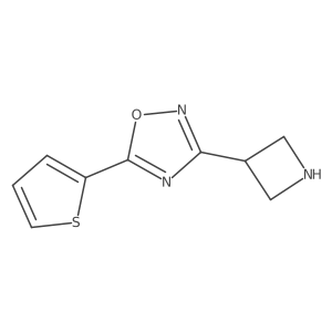 3-(Azetidin-3-yl)-5-(thiophen-2-yl)-1,2,4-oxadiazole结构式