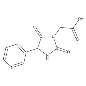 2-(2,5-Dioxo-4-(pyridin-3-yl)imidazolidin-1-yl)acetic acid结构式