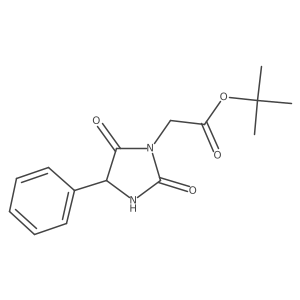 tert-Butyl 2-(2,5-dioxo-4-phenylimidazolidin-1-yl)acetate结构式