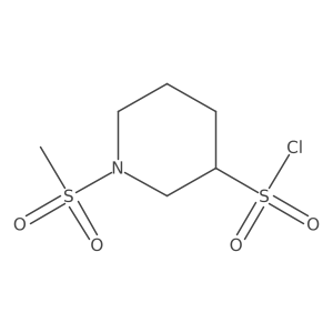 1-Methanesulfonylpiperidine-3-sulfonyl chloride Structure