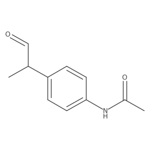 N-[4-(1-oxopropan-2-yl)phenyl]acetamide Structure
