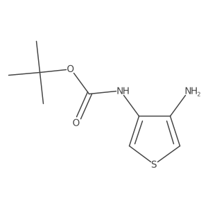 3-Amino-4-t-butoxycarbonylaminothiophene结构式