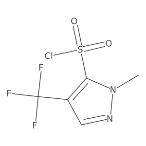 1-Methyl-4-(trifluoromethyl)-1H-pyrazole-5-sulfonyl chloride结构式