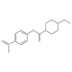 4-Nitrophenyl 4-ethylpiperazine-1-carboxylate结构式
