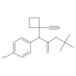 tert-butyl N-(4-chlorophenyl)-N-(1-cyanocyclobutyl)carbamate Structure