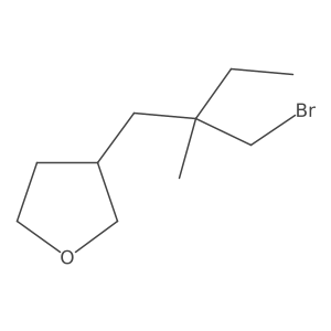 3-[2-(Bromomethyl)-2-methylbutyl]oxolane结构式